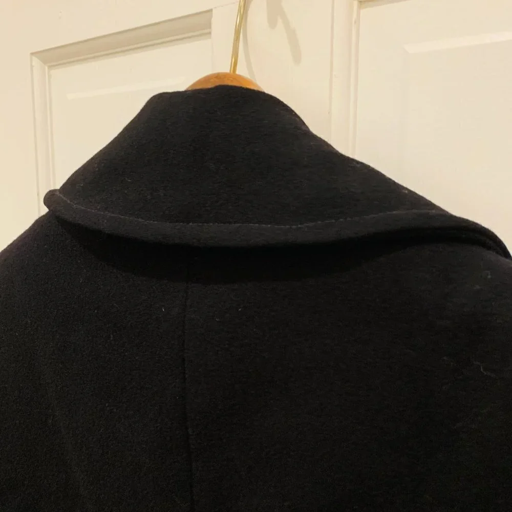 DSCP Quarterdeck Collection Black Peacoat Wool Military Issue Heavy Men's 42 XL